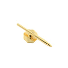 wavy blue 18ct yellow gold shirt studs - rear