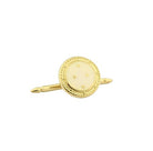 basket cream enamel shirt studs 18ct yellow gold - main