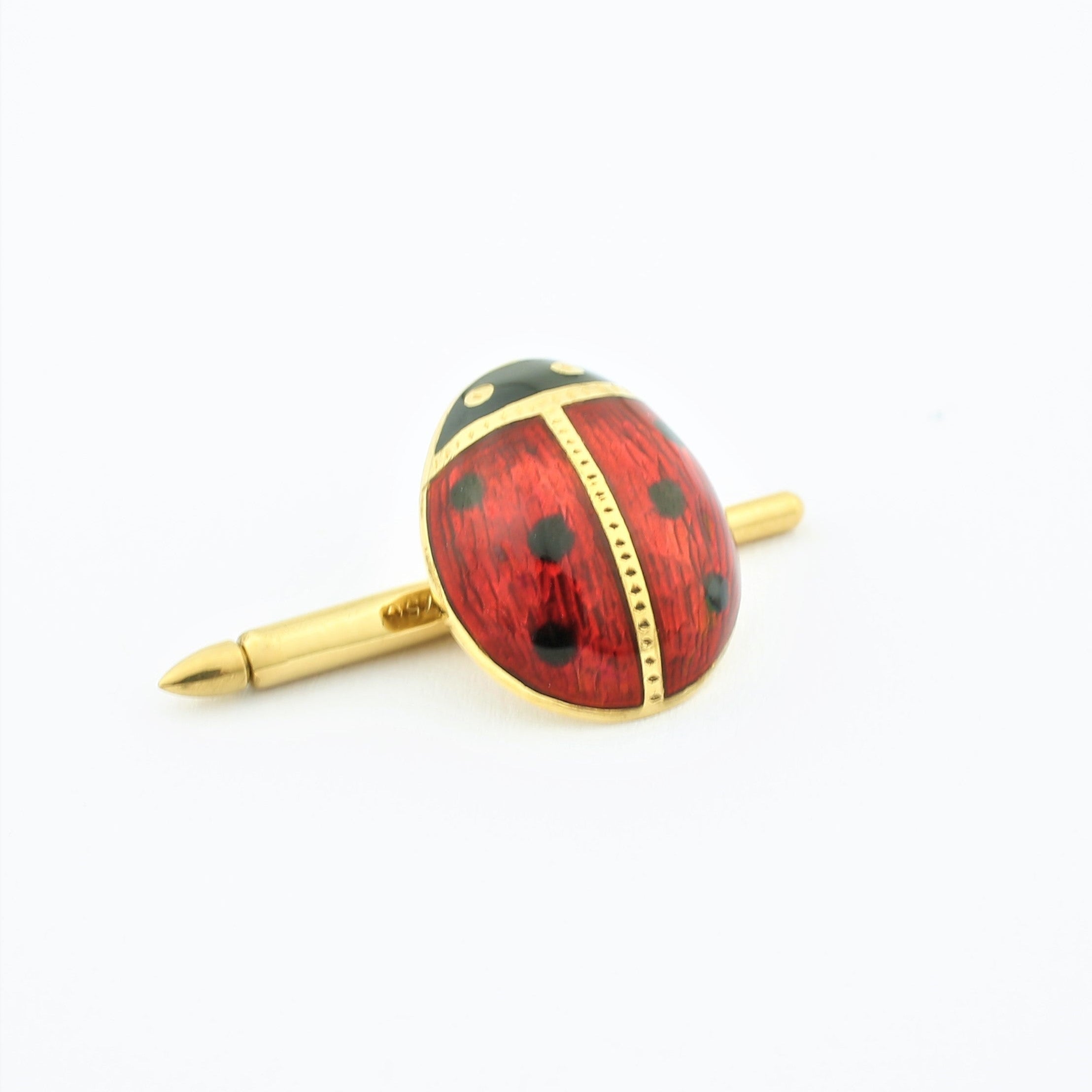 ladybird/bug dress set 9ct gold - stud