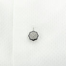 wavy black/transparent 18ct white gold shirt studs - shirt