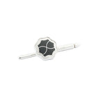 wavy black 18ct white gold shirt studs - main
