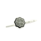 wavy black/grey 18ct white gold shirt studs - stud