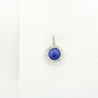 spiral blue enamel 18ct white gold shirt studs - shirt