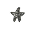 STARFISH SET 18ct WHITE GOLD SET WITH BLACK DIAMONDS