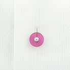 ruby disc 18ct white gold shirt studs - shirt