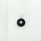 'disco' disc 18ct white gold centre shirt studs - shirt