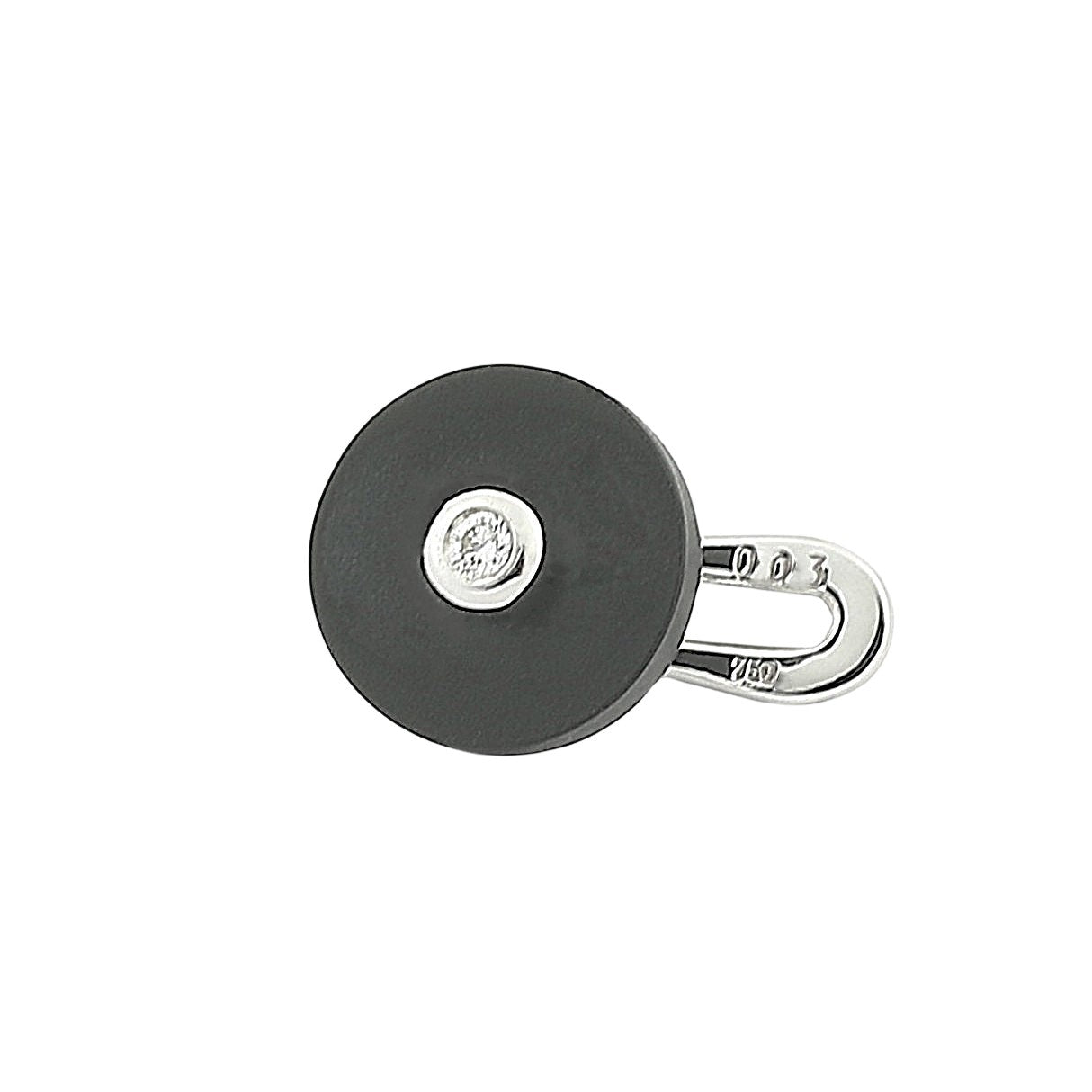 onyx disc with diamond 18ct white gold shirt studs - main