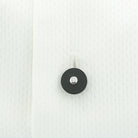 onyx disc with diamond 18ct white gold shirt studs - shirt