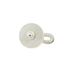 mother of pearl disc 18ct white gold shirt studs - paste