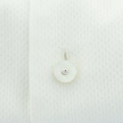 mother of pearl disc 18ct white gold shirt studs - shirt