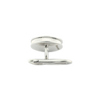 onyx reeded edge circular 18ct white gold shirt studs - rear