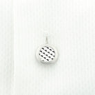 pixel 18k white gold shirt studs - shirt