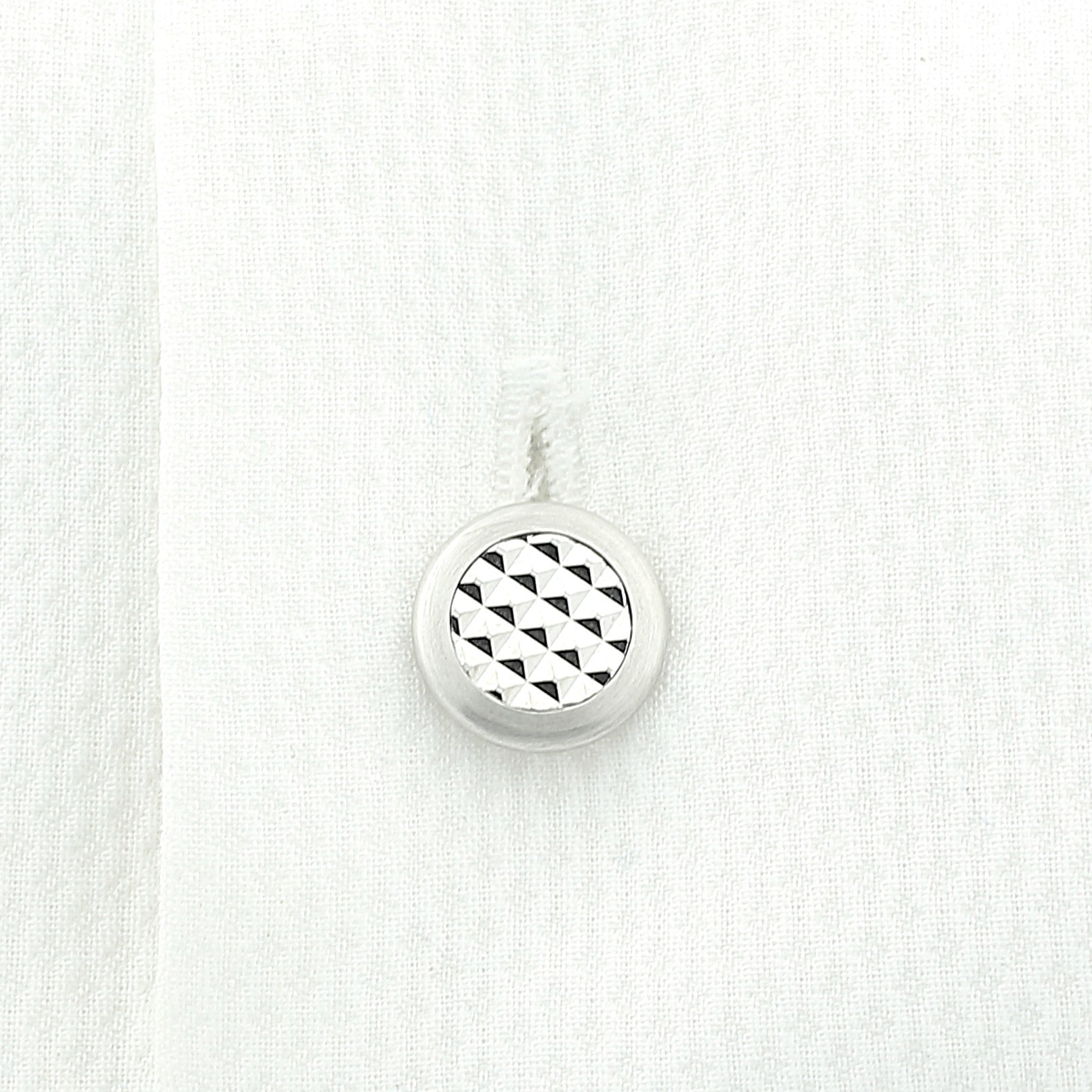 pixel 18k white gold shirt studs - shirt