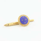 basket weave dress set gold/blue enamel 9ct gold - stud