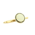 basket weave black/white enamel shirt studs 9ct gold - main