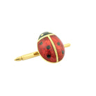 ladybird/bug hand enamelled 9ct yellow gold shirt studs - stud main