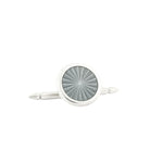STARBURST GREY ENAMEL sterling silver DRESS SET - stud