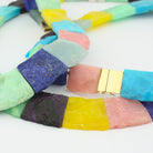 vibrant multicolour hardstone necklace - detail