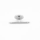 DOUBLE OVAL BLACK/BLACK ENAMEL sterling silver dress set - stud rear