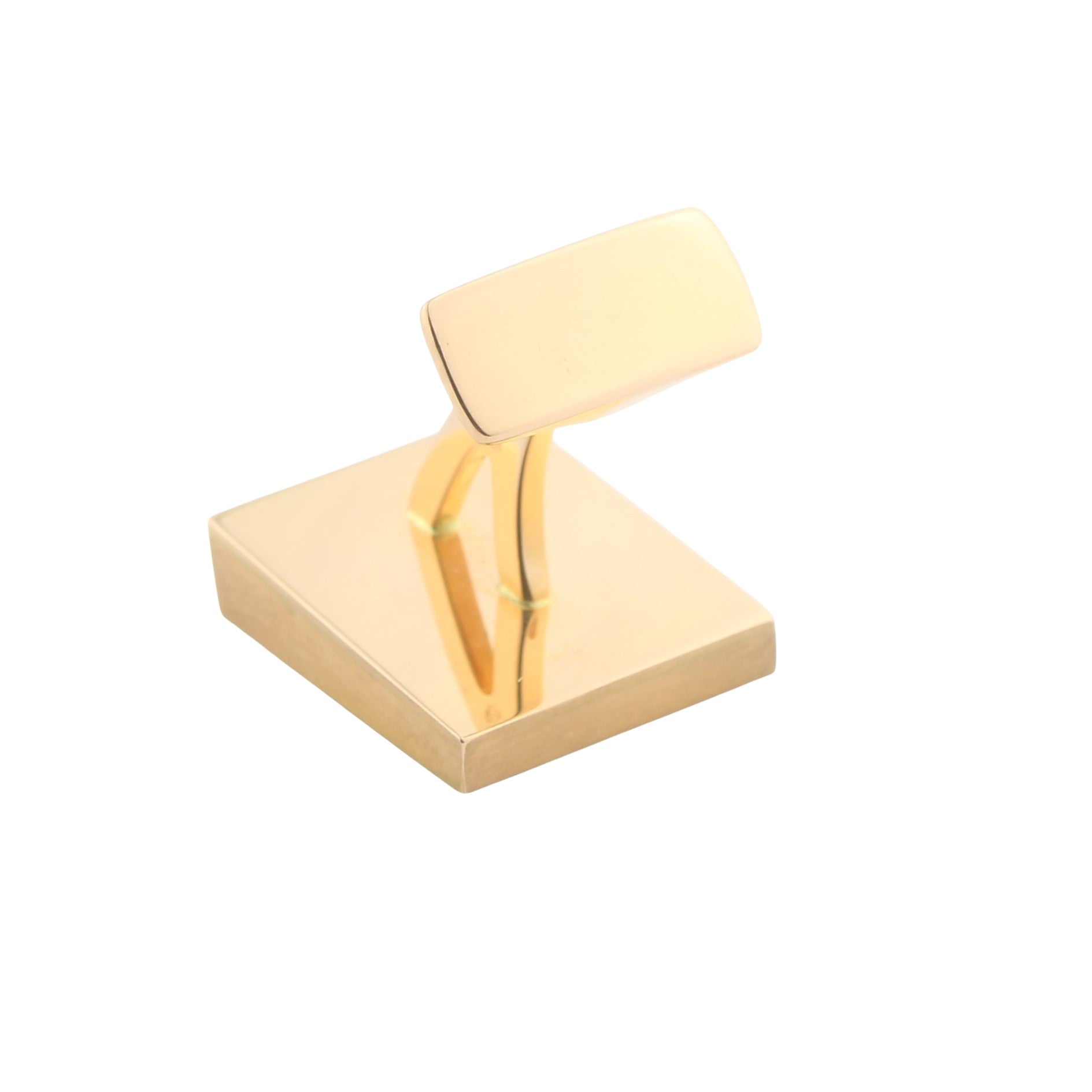 Tahitian mother of pearl wedge 18ct rose gold cufflinks - rear