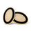 DOUBLE OVAL BLACK/CREAM 18ct YELLOW GOLD CUFFLINKS