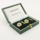 Gamebirds enamelled 18k yellow boxed