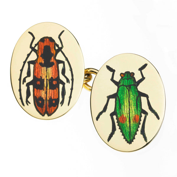 SCARAB 18ct YELLOW GOLD CUFFLINKS