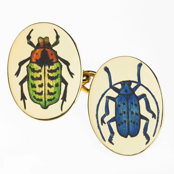 SCARAB 18ct YELLOW GOLD CUFFLINKS