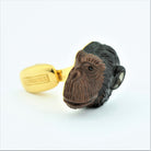 CHEEKY CHIMP 18ct YELLOW GOLD CUFFLINKS - side