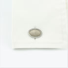 SPIRAL TRANSPARENT ENAMEL 18ct WHITE GOLD CUFFLINKS - cuff