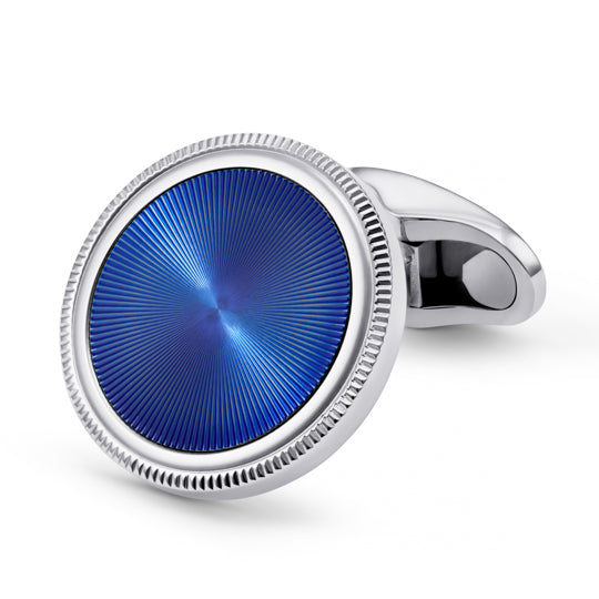 BLUE SUNBEAM 18ct WHITE GOLD CUFFLINKS - main