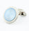 ICE BLUE ENAMEL FLUTED 18ct WHITE GOLD CUFFLINKS