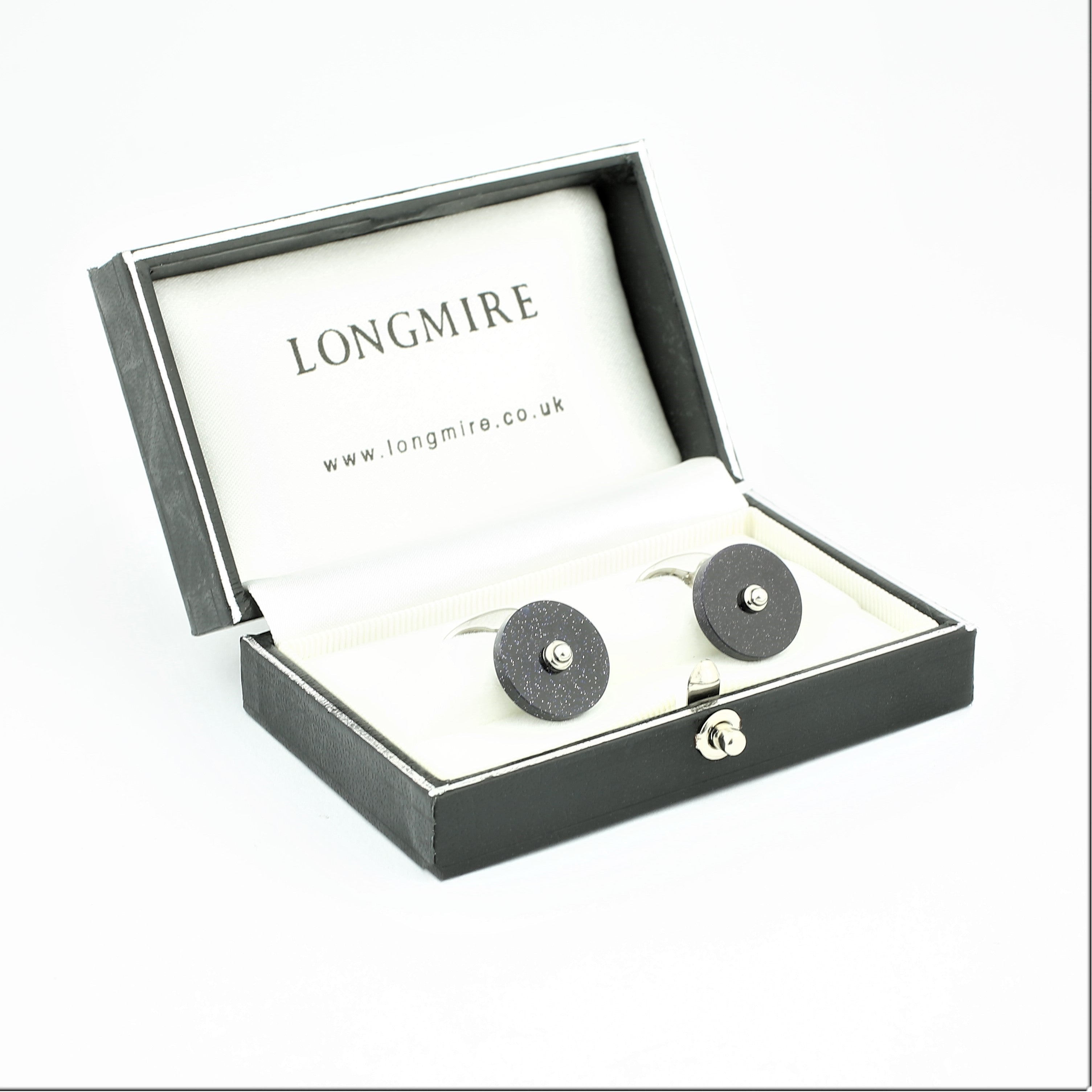 Goldstone cufflinks 18k white gold - boxed