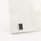Onyx wedge cufflinks 18k white gold - cuff