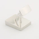 Onyx wedge cufflinks 18k white gold - rear