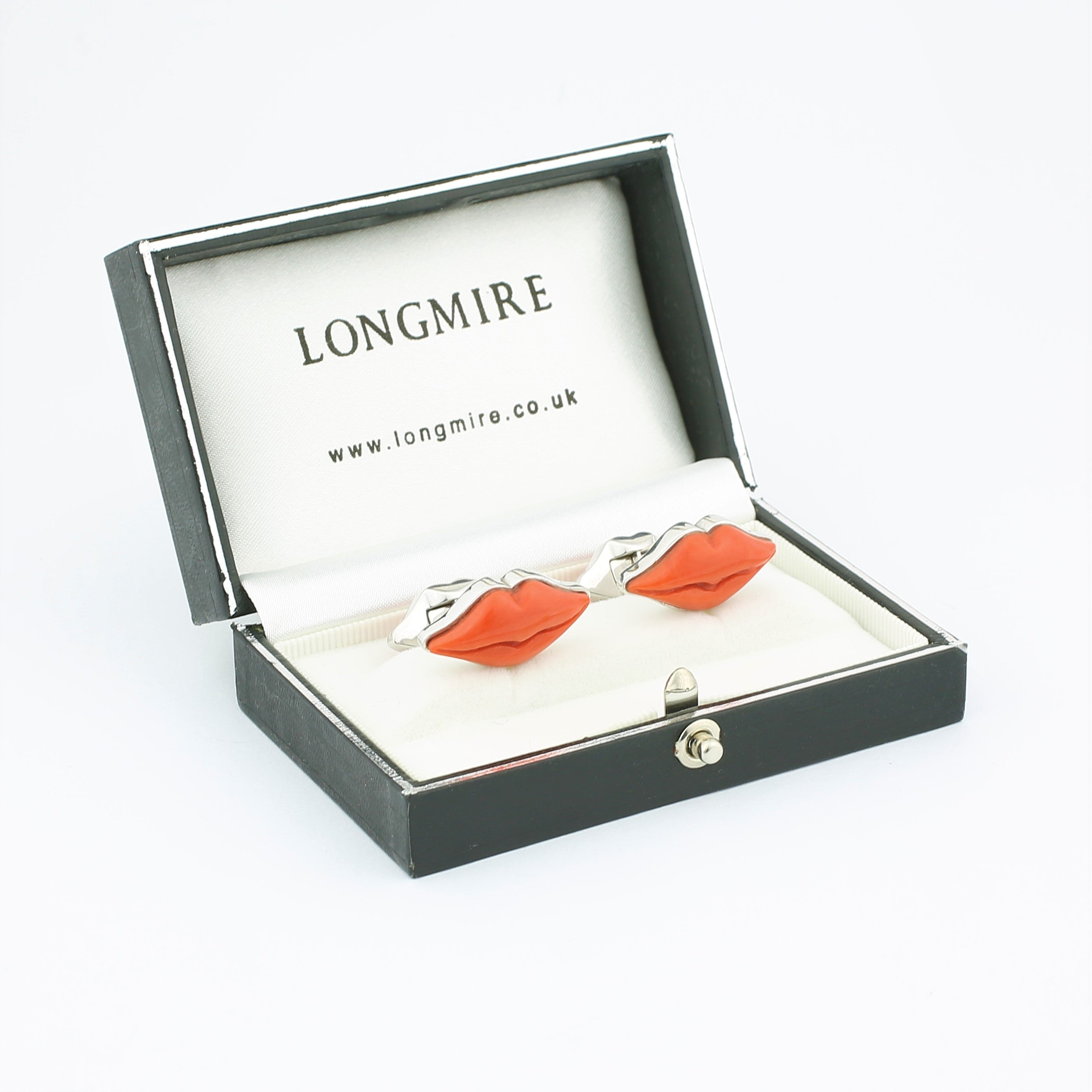 HOT LIPS IN CORAL AND 18K WHITE GOLD - boxed
