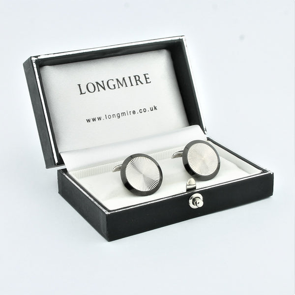 RADIAL 18ct WHITE GOLD CUFFLINKS