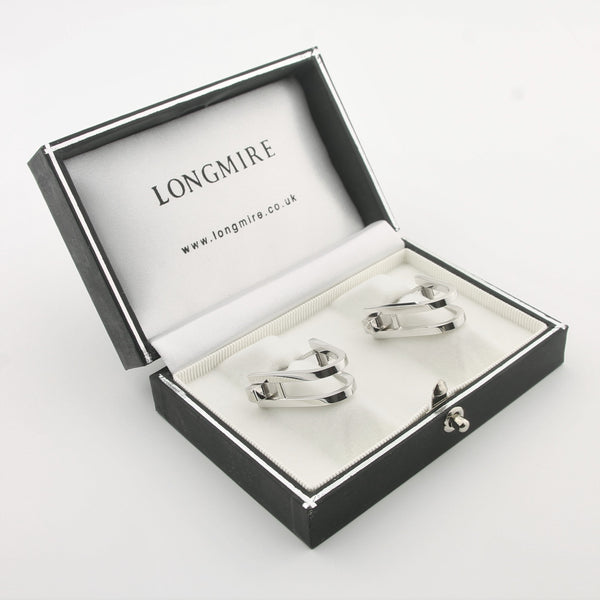 Double Stirrup - 18k white gold - boxed
