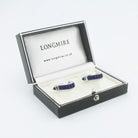 LAPIS LAZULI cufflinks in 18k white gold - boxed