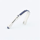 LAPIS LAZULI cufflinks in 18k white gold - side