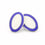 DOUBLE OVAL BLUE/WHITE ENAMEL CUFFLINKS