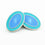 DOUBLE OVAL AQUAMARINE/BLUE ENAMEL CUFFLINKS