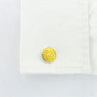 Sun and Moon cufflinks in silver - sun in cuff