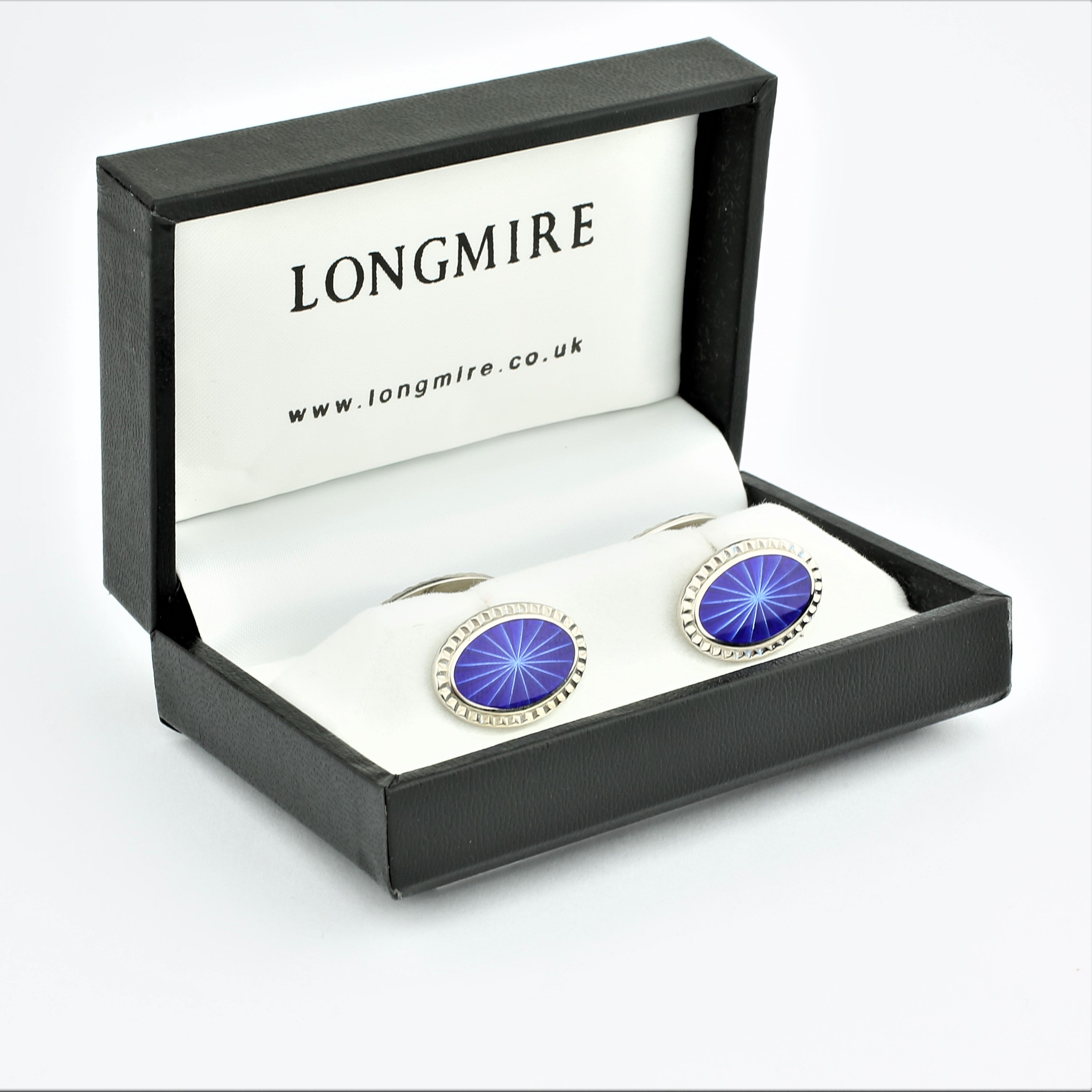 PRISM BLUE ENAMEL CUFFLINKS - box