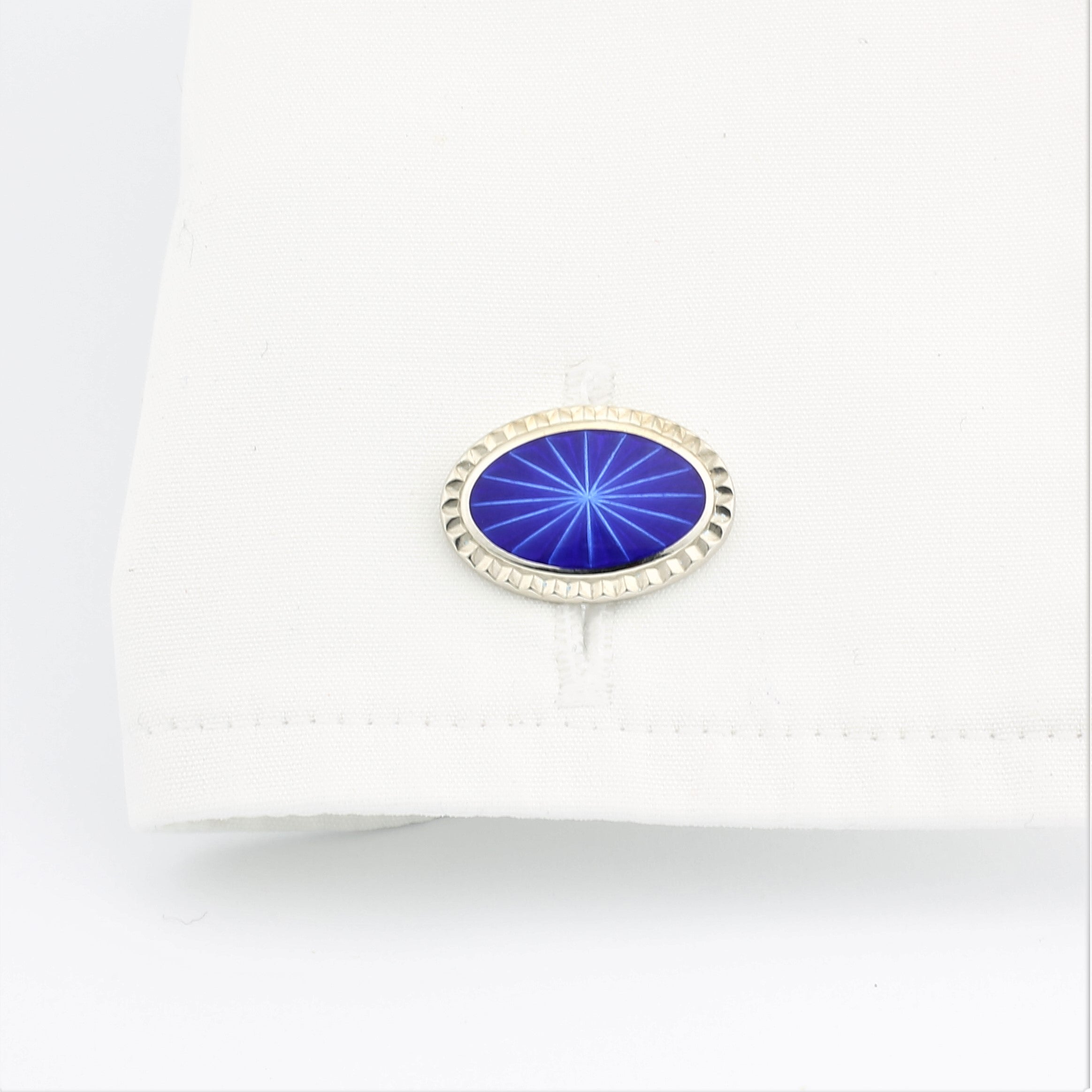 PRISM BLUE ENAMEL CUFFLINKS - cuff