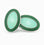 DOUBLE OVAL DARK GREEN/PALE MINT ENAMEL CUFFLINKS