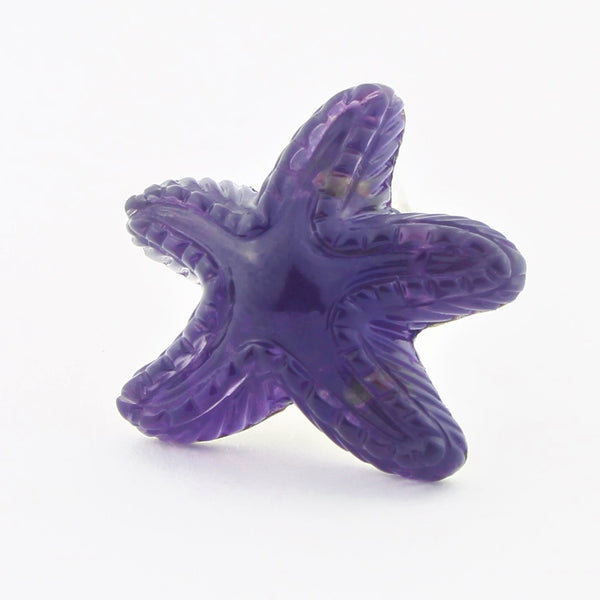 STARFISH CUFFLINKS AMETHYST