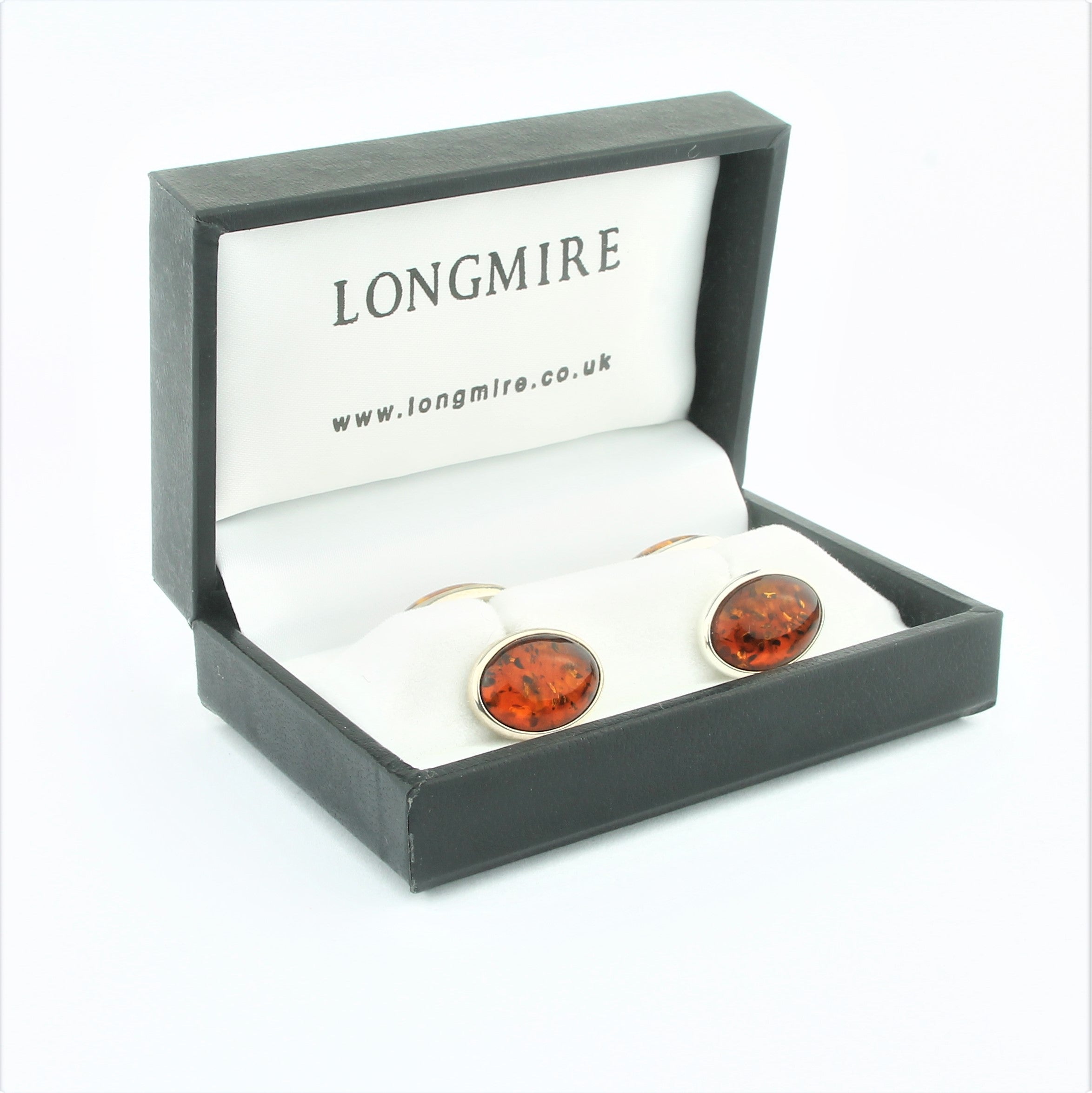 AMBER CUFFLINKS = boxed