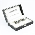 VINTAGE CAR IN SILVER OBSIDIAN AND ONYX - boxed