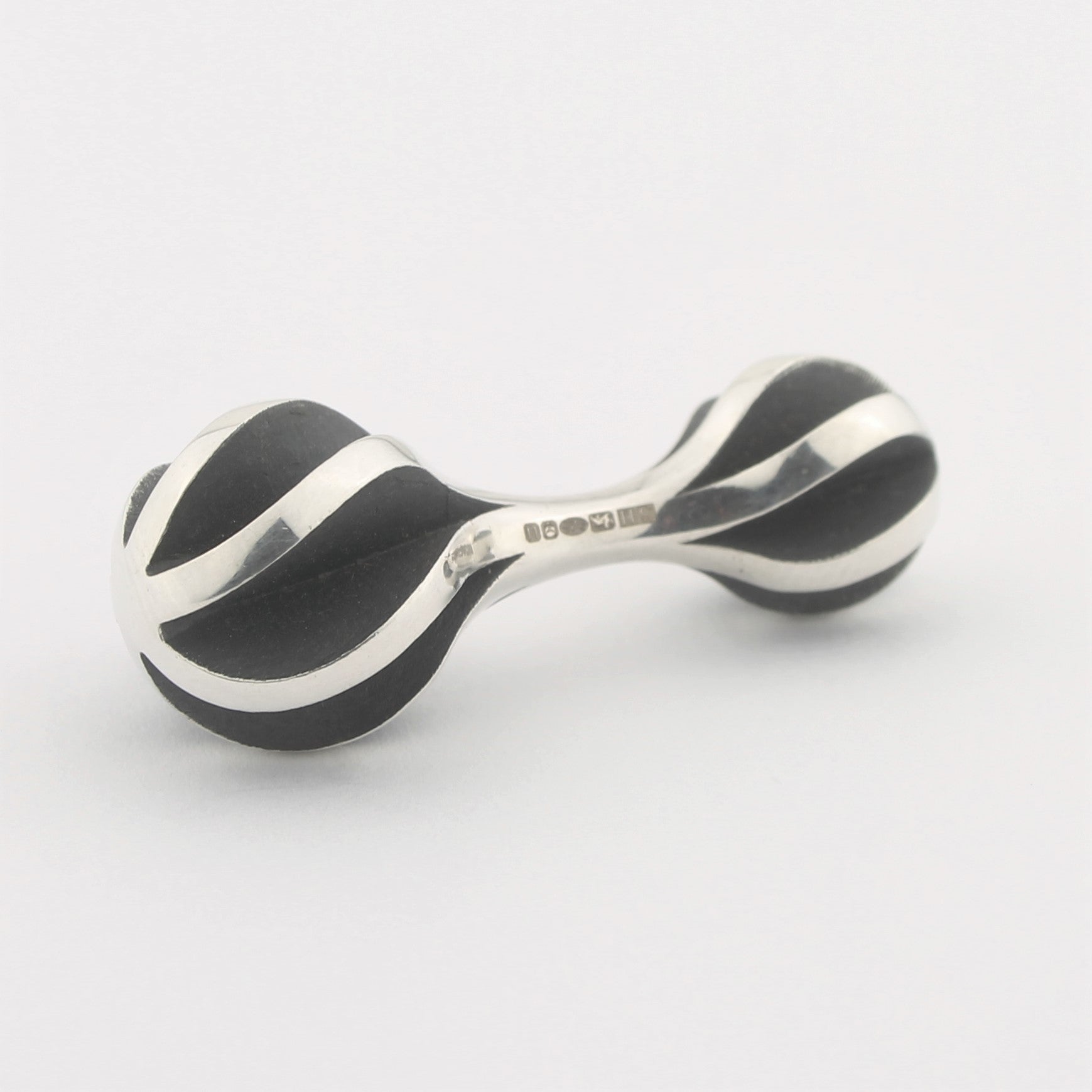 Twister design cufflinks in sterling silver